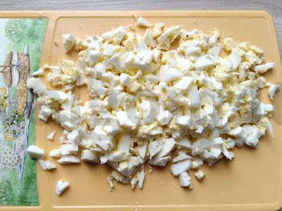 Salotos su kalmaru, kukurūzais ir apelsinu Žingsnis 3