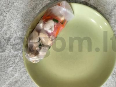 Naudingas pusryčių patiekalas iš ryžių popieriaus ir vištienos Žingsnis 8