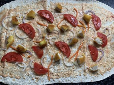 Šašlykas su vištienos nuggetais ir daržovėmis Žingsnis 8