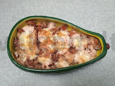 Voveraitės su vištienos krūtinėle, keptos po mocarela Žingsnis 11