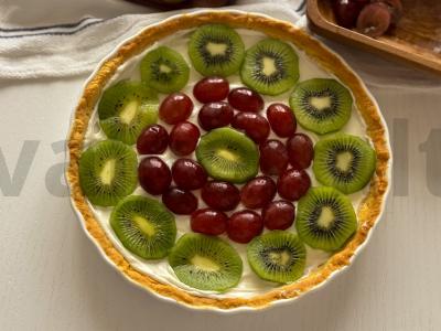 Tortas su vaisiais ir želė Žingsnis 12