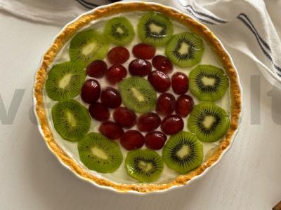 Tortas su vaisiais ir želė Žingsnis 14