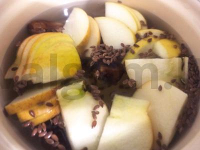 Obuolių kisielius su datulėmis ir linų sėmenimis Žingsnis 3