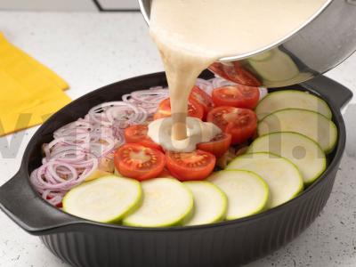 Makaronų ir daržovių apkepas Žingsnis 7