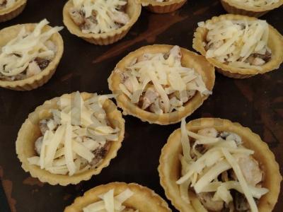 Karštos tartaletės su grybais ir vištiena Žingsnis 6