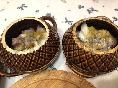 Šampinjonai su vištiena puoduose Žingsnis 5