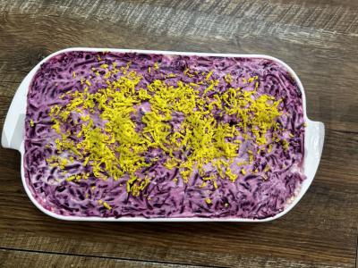 Silkė po šubomis su raudonuoju svogūnu Žingsnis 12