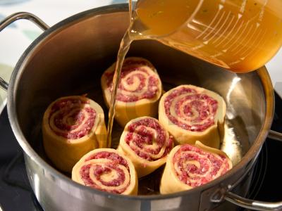 Mėsos štrumpai su apkepu Žingsnis 7