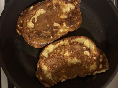 Saldžios skrudintos duonos riekelės su vaisių piurė Žingsnis 9