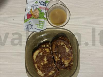 Saldžios skrudintos duonos riekelės su vaisių piurė Žingsnis 11