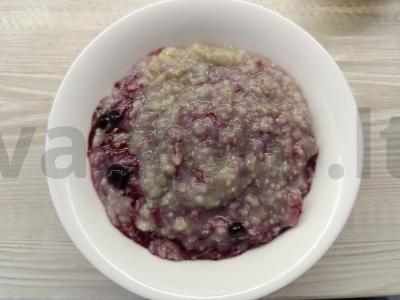 Avižinė košė su mėlynėmis ir kukurūzų lazdelėmis Žingsnis 4