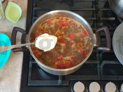 Grybų sriuba su daržovėmis ir sūriu Žingsnis 8