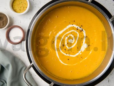 Moliūgų kreminė sriuba su kalakutiena Žingsnis 7