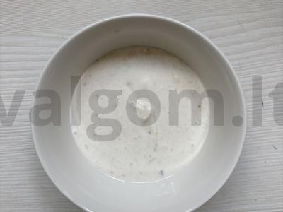 Šaldytas minkšto varškės desertas Žingsnis 1