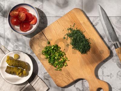 Pica su lašiša ir vyšniniais pomidorais Žingsnis 7