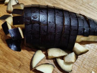 Troškinti baklažanai su sezamu Žingsnis 4