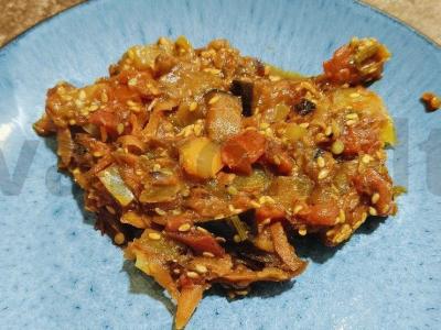 Troškinti baklažanai su sezamu Žingsnis 8