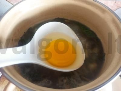 Daržovių sriuba su rūgštynėmis ir kiaušiniu Žingsnis 6