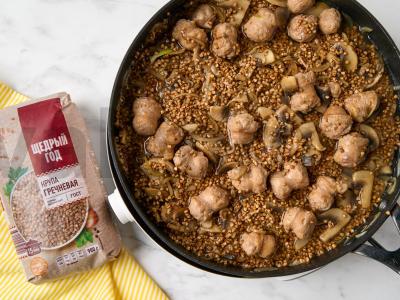 Grikių risotto su dešrelėmis ir grybais Žingsnis 3