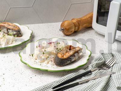 Lašišų steikai oro grilyje pagrindine nuotrauka