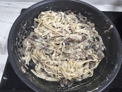 Fettuccine su miško grybais Žingsnis 7