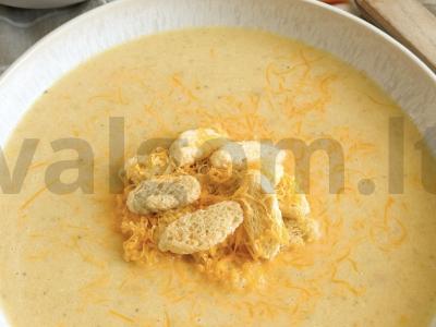 Sūrio grietinėlės sriuba su pievagrybiais pagrindine nuotrauka