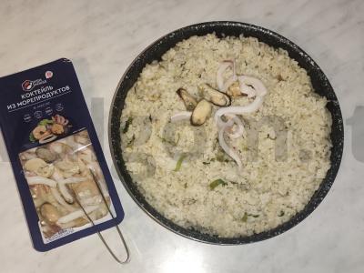 Risotto su jūros gėrybių kokteiliu Žingsnis 5