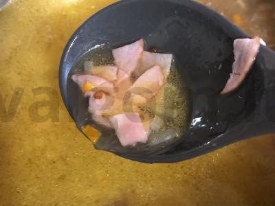 Grikių sriuba su rūkytomis virtomis šoninėmis Žingsnis 10