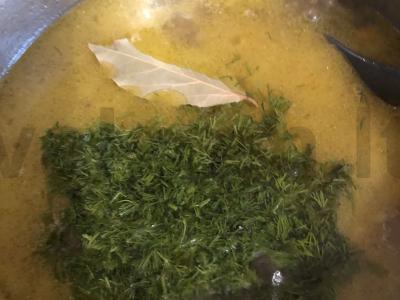 Grikių sriuba su rūkytomis virtomis šoninėmis Žingsnis 11