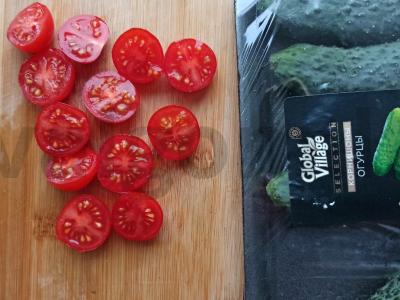 Avokado paštetas su agurkėliais ir vyšniniais pomidorais Žingsnis 2