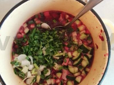 Šaltibarščiai su mėsa Žingsnis 4