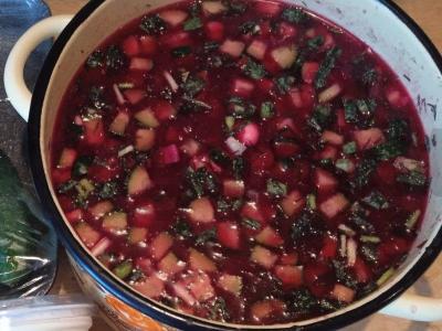 Šaltibarščiai su mėsa pagrindine nuotrauka