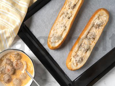 Bagetas su meatballs Žingsnis 5