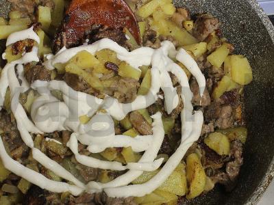 Sviestinės grybų padažas su kalakutiena Žingsnis 11