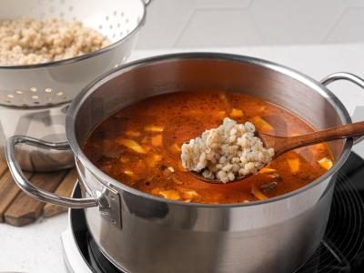 Sūrusis sriuba su džiovintais grybais Žingsnis 8