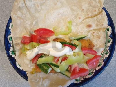 Šašlykas su vištienos nagetais, daržovėmis ir čili padažu Žingsnis 6