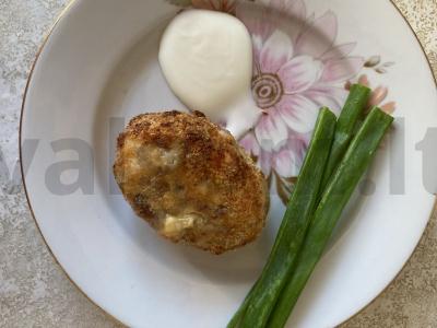 Namų vištienos ir jautienos kotletai su sūriu Žingsnis 6