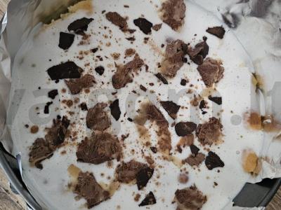 Biskvitinis tortas su saldainiais „Trufelis“ Žingsnis 14