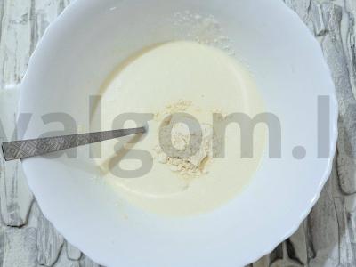 Kvapnūs varškės vafliai su kokosų miltais Žingsnis 3