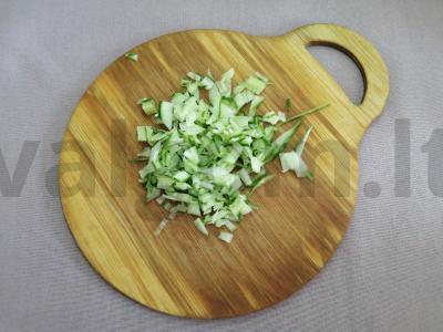 Sushi salotas su raudona žuvimi ir ryžiais Žingsnis 2