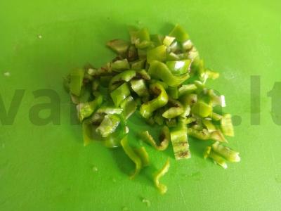 Žiedinė kopūstai su bulvėmis ir paprikomis pomidorų sultyse Žingsnis 3