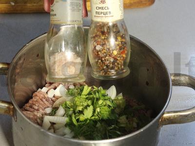 Tajinas su kefta, paruoštas keptuvėje Žingsnis 5