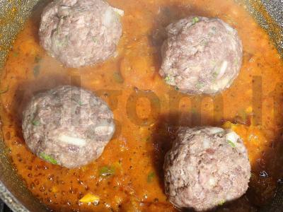 Tajinas su kefta, paruoštas keptuvėje Žingsnis 16