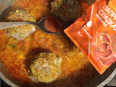 Tajinas su kefta, paruoštas keptuvėje Žingsnis 17