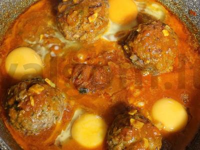 Tajinas su kefta, paruoštas keptuvėje Žingsnis 18