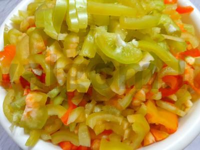 Lečo iš paprikos, pomidorų ir morkų žiemai Žingsnis 9