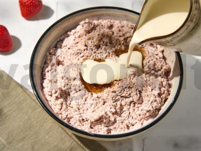 Avižinė košė „Braškinių sūrio pyragas“ Žingsnis 3