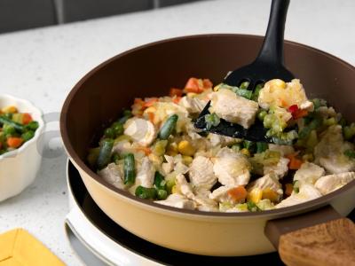 Kukurūzų risotto su kalakutiena Žingsnis 3