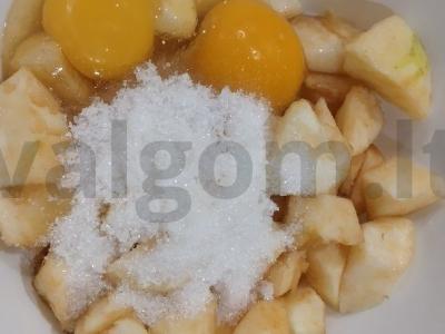 Obuolių-varškės pyragas iš orkaitės Žingsnis 2