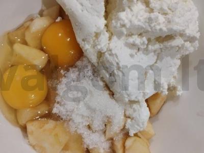 Obuolių-varškės pyragas iš orkaitės Žingsnis 3